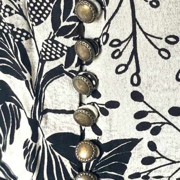 Anthropologie Jumpsuit Wide Leg Women 0 Crop Leaf Floral Black Lace Short Sleeve - Picture 6 of 12